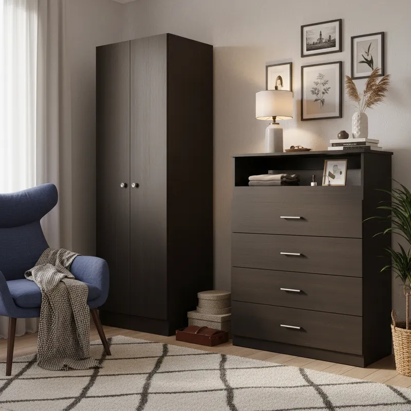 TUHOME - Clóset + Cómoda Wengue