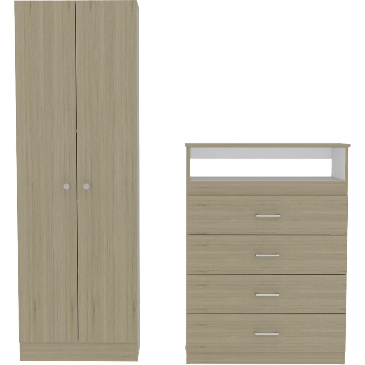 TUHOME - Clóset + Cómoda Oak/Blanco