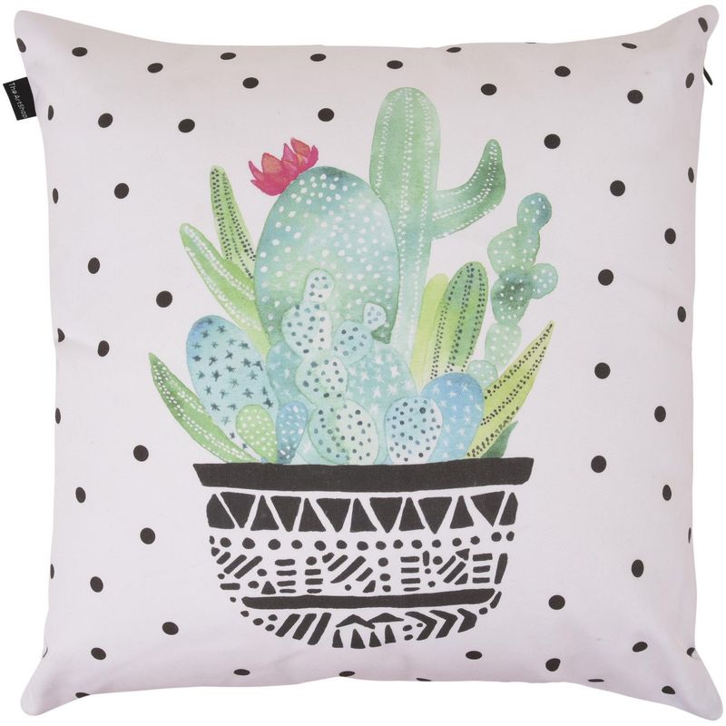 IMPRESIONARTE - Cojín Pot Me A Cacti! Dots de Canadá 40x40 cm
