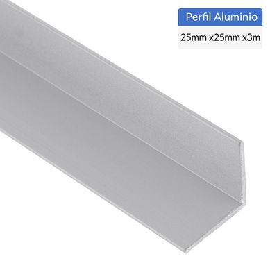 Pack 6 Unidades ngulo Gris Aluminio 25x1 mm 3 m