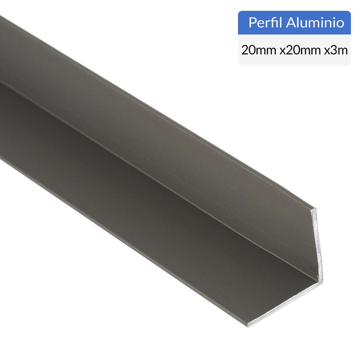 SUPERFIL - Pack Ángulo 6 Unidades Gris Aluminio 20x20x1 mm 3 m