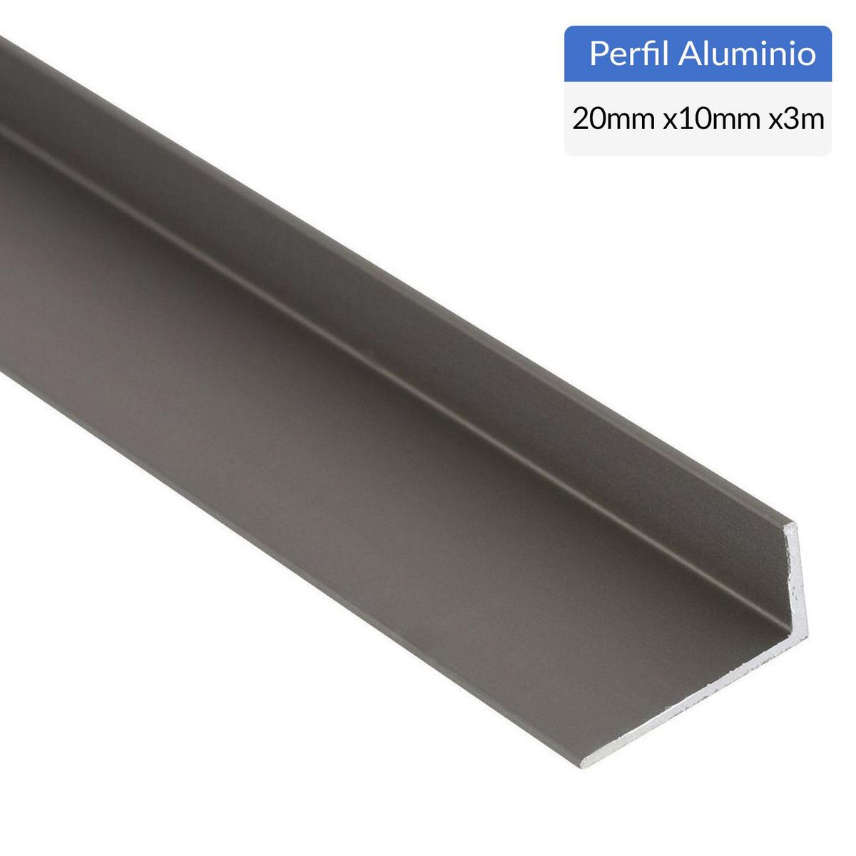 SUPERFIL - Pack Ángulo 6 Unidades Gris Aluminio 20x10x1,3 mm 3 m