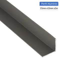 SUPERFIL - Pack Ángulo 6 Unidades Gris Aluminio 15x15x1 mm 3 m