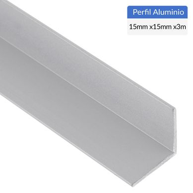 Pack 6 Unidades ngulo Gris Aluminio 15x1 mm 3 m