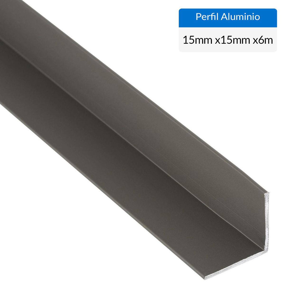 SUPERFIL - Pack Ángulo 6 Unidades Gris Aluminio 15x15x1 mm 6 m