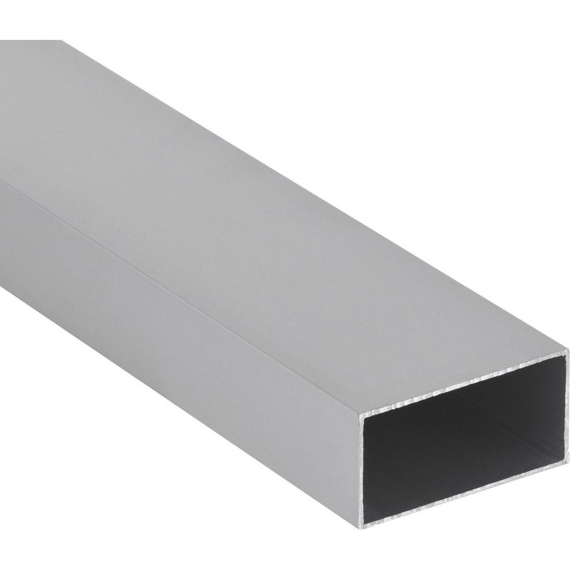 SUPERFIL - Perfil Tubular Gris 6 unidades Aluminio 40x80x1,2 mm 3 m