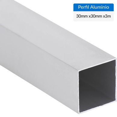 Perfil Tubular Gris Aluminio 30x1 mm 3 m