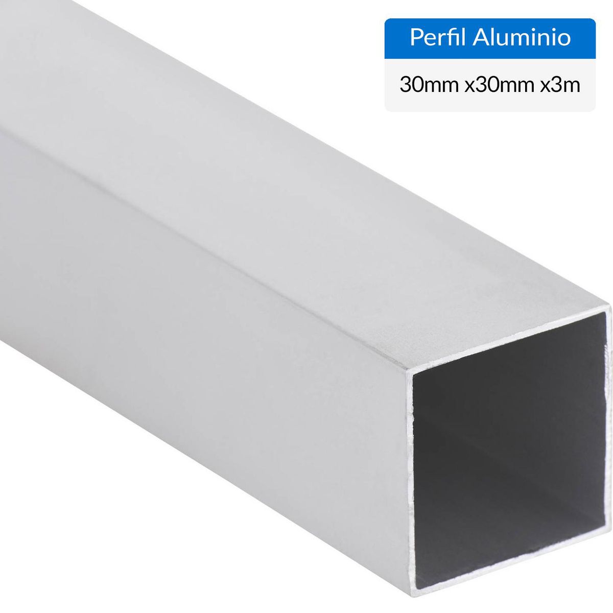 SUPERFIL - Perfil Tubular Gris 6 unidades Aluminio 30x30x1 mm 3 m
