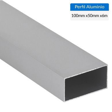 Perfil Tubular Gris Aluminio 100x1.5 mm 6 m