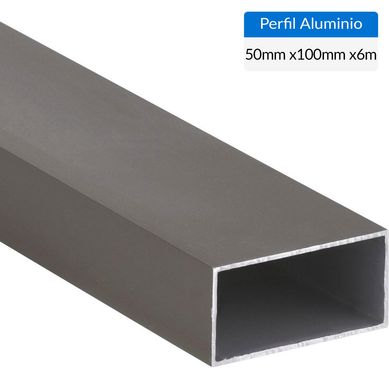 Perfil Tubular Gris Aluminio 100x1.5 mm 6 m