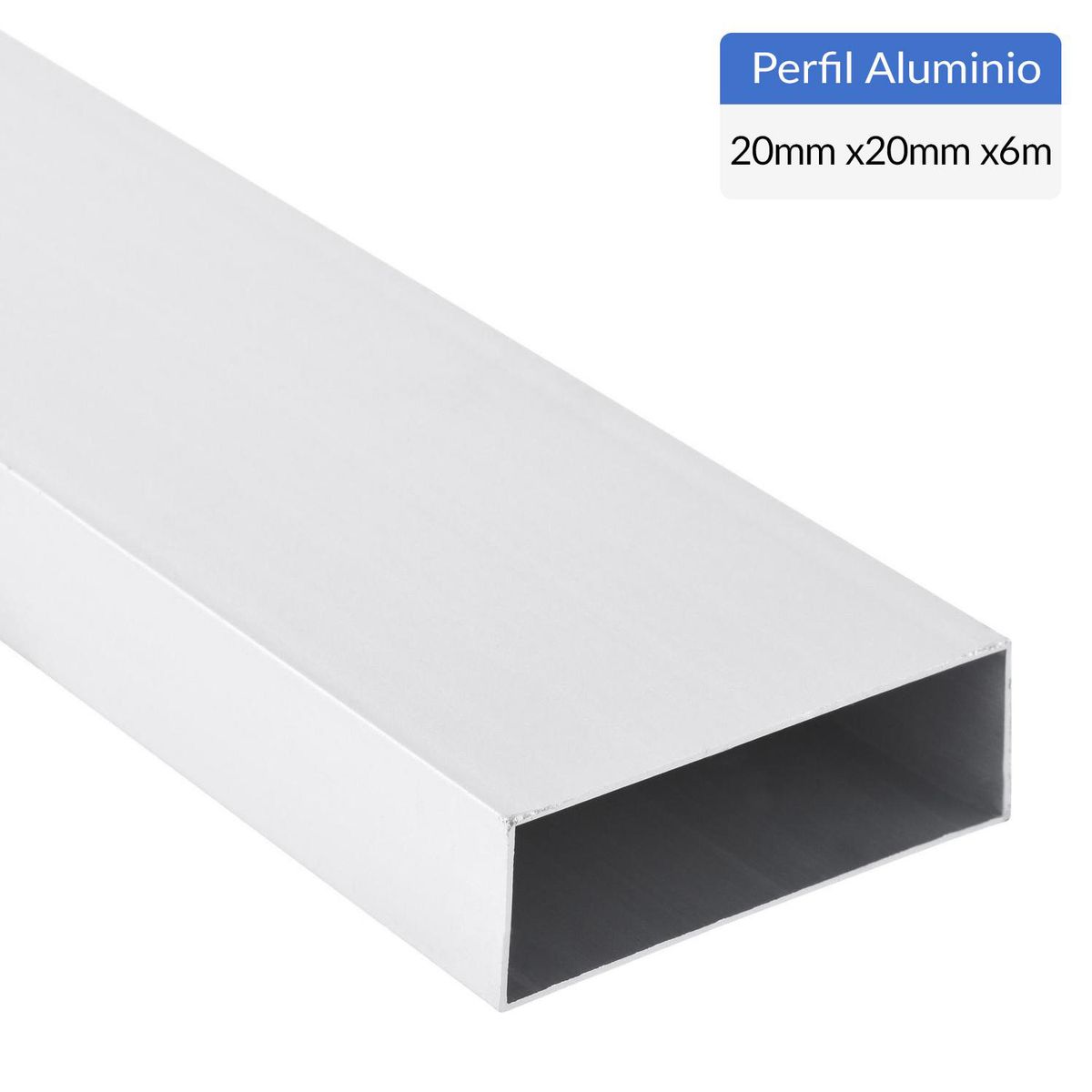 SUPERFIL - Perfil Tubular Blanco 6 unidades Aluminio 20x20x1 mm 6 m