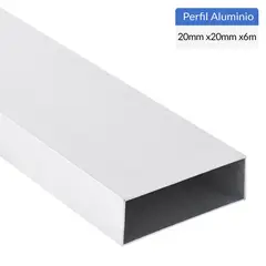SUPERFIL - Perfil Tubular Blanco 6 unidades Aluminio 20x20x1 mm 6 m