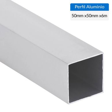 Perfil Tubular Gris Aluminio 50x1 mm 6 m