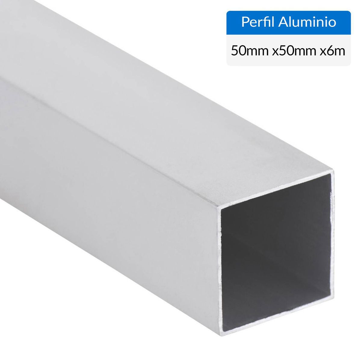 SUPERFIL - Perfil Tubular Gris 6 unidades Aluminio 50x50x1,1 mm 6 m