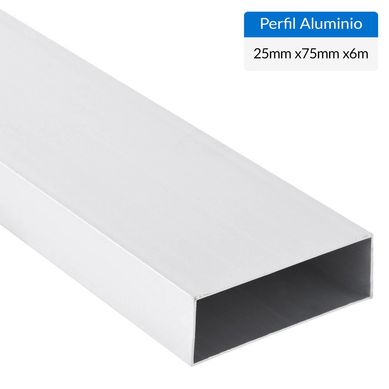Perfil Tubular Blanco Aluminio 25x1 mm 6 m