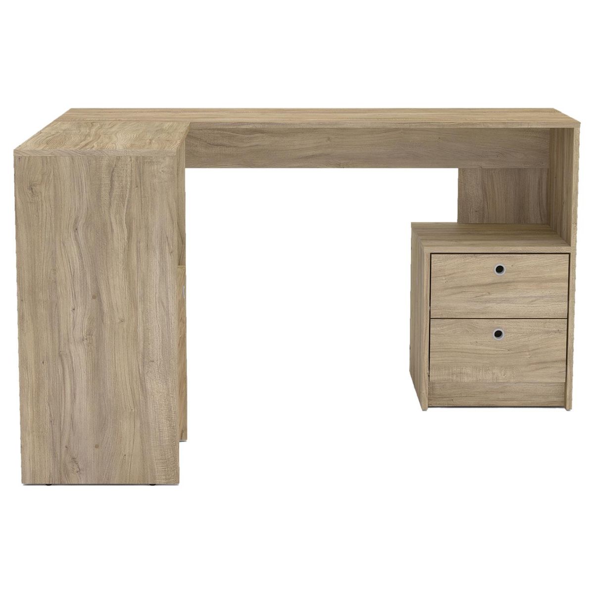 VEKKAHOME - Escritorio Bosco Café 142x75x142 cm