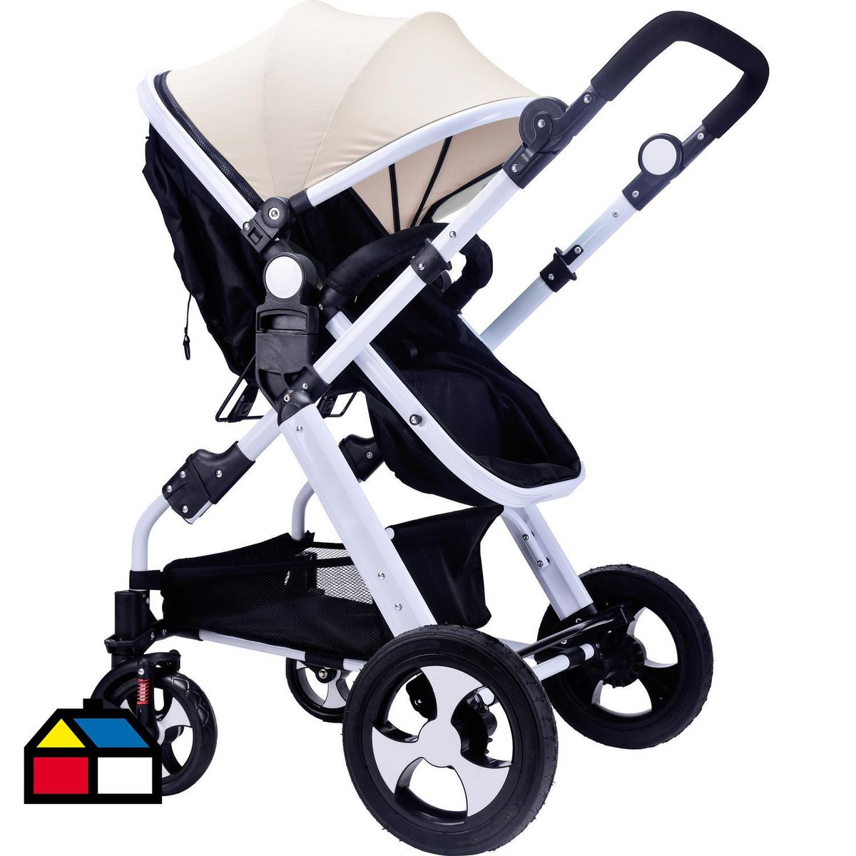 KIDSCOOL - Coche cuna Beige Negro/beige