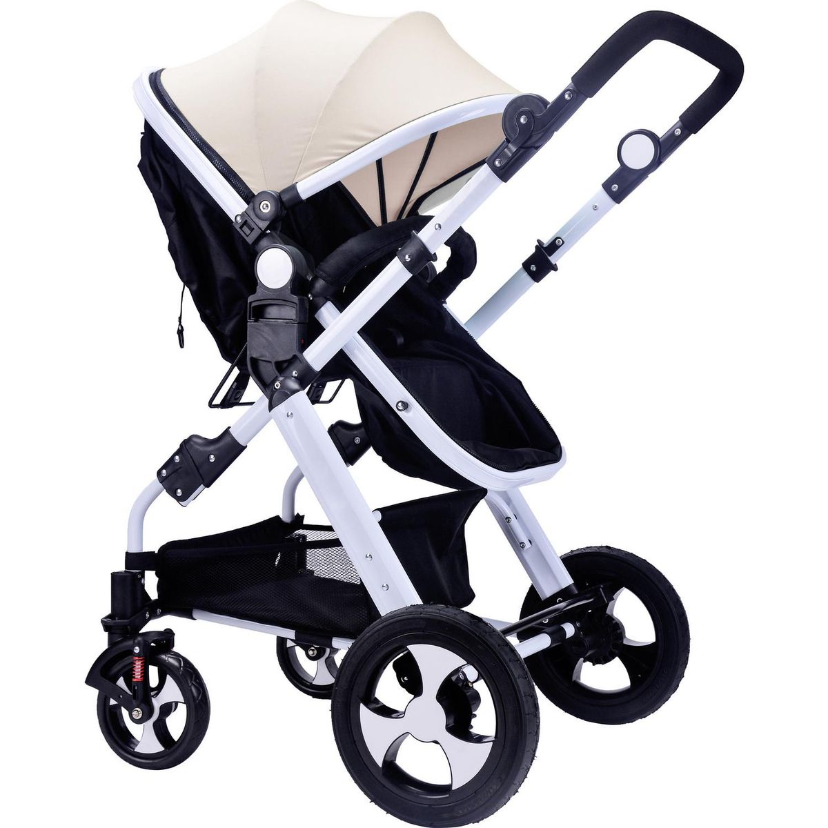 KIDSCOOL - Coche cuna Beige Negro/beige