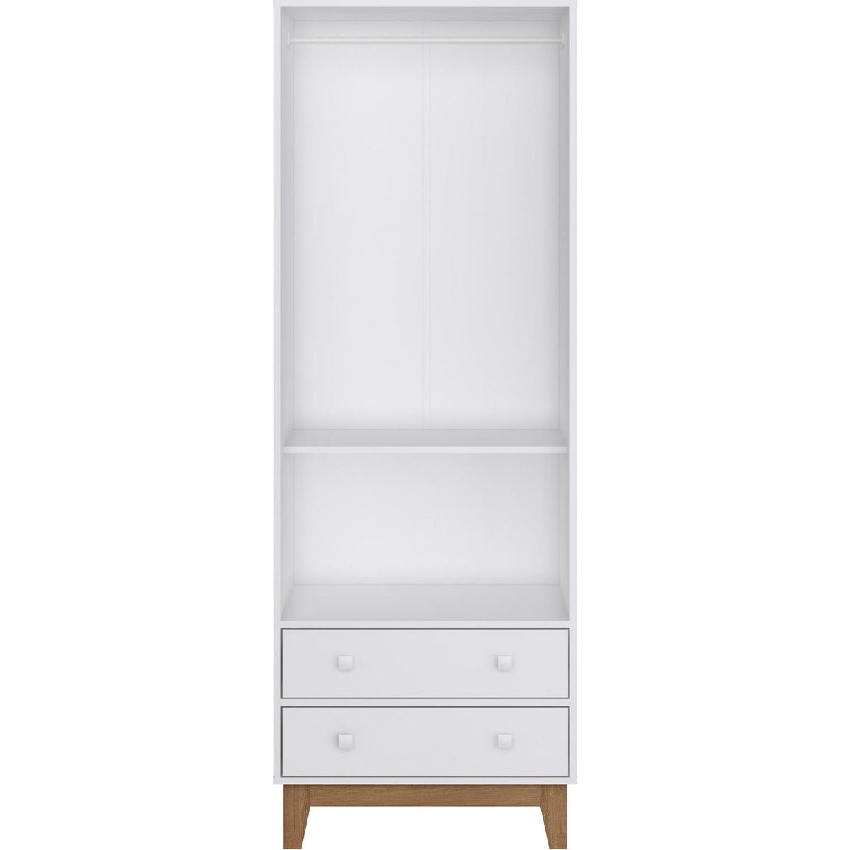 KIDSCOOL - Clóset 2 Puerta(s) 2 Cajón(es) 1 Repisa(s) 67x45x189 cm Blanco