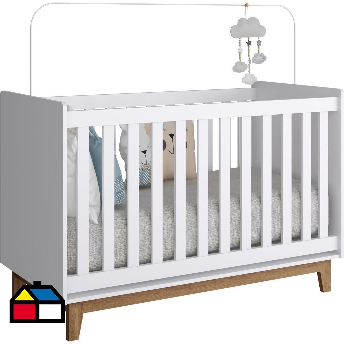 KIDSCOOL - Cuna 133x68,5x90 cm Blanca