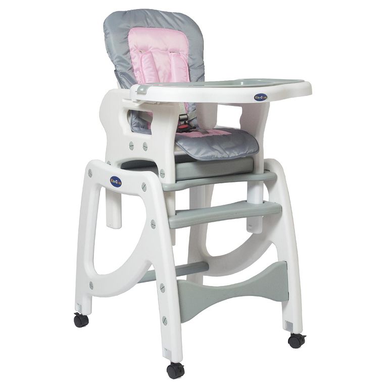 KIDSCOOL Silla de comer Gris/Rosada