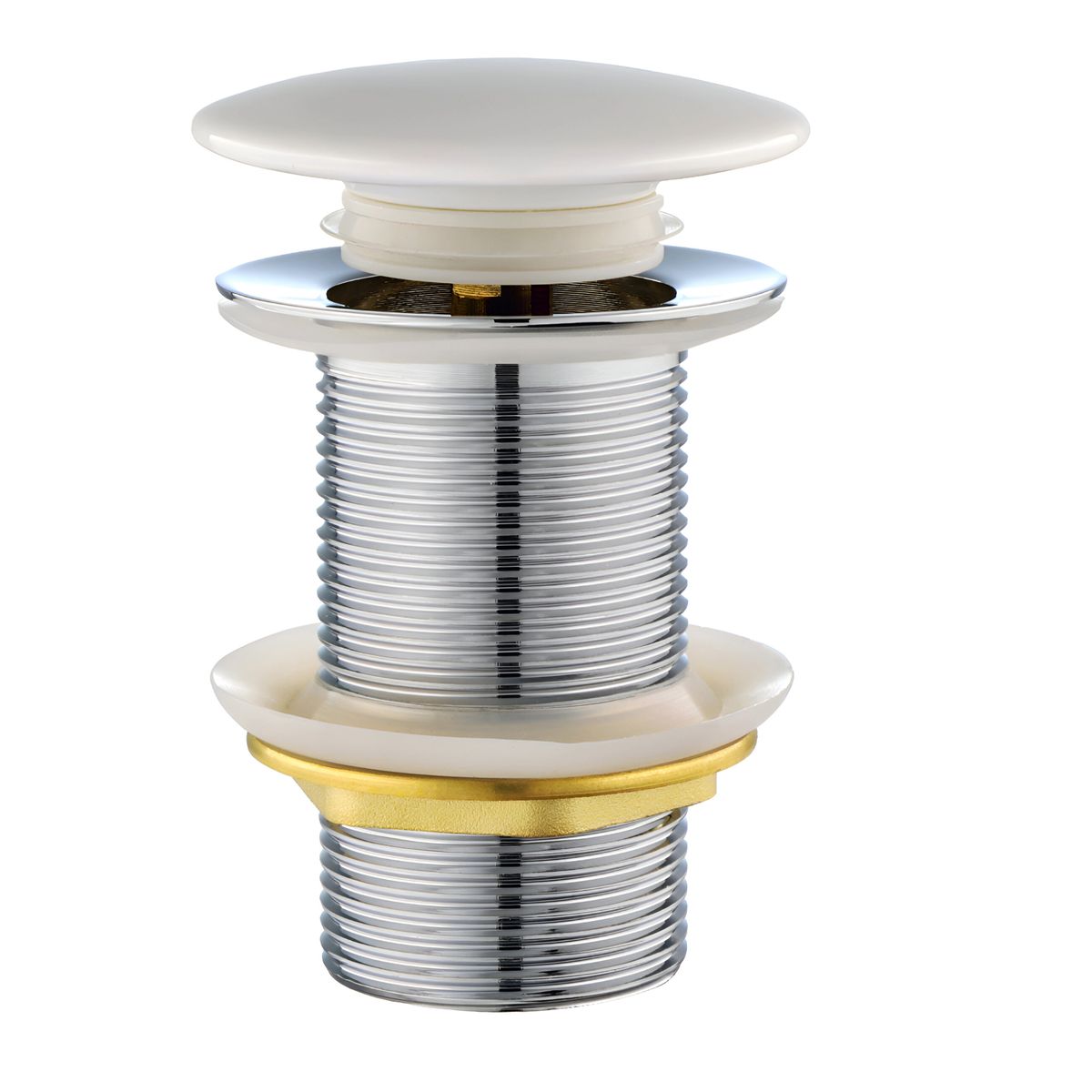 BONOMINI - Desagüe Pop-Up 1 1/4" Tapón Loza Blanco sin Rebalse