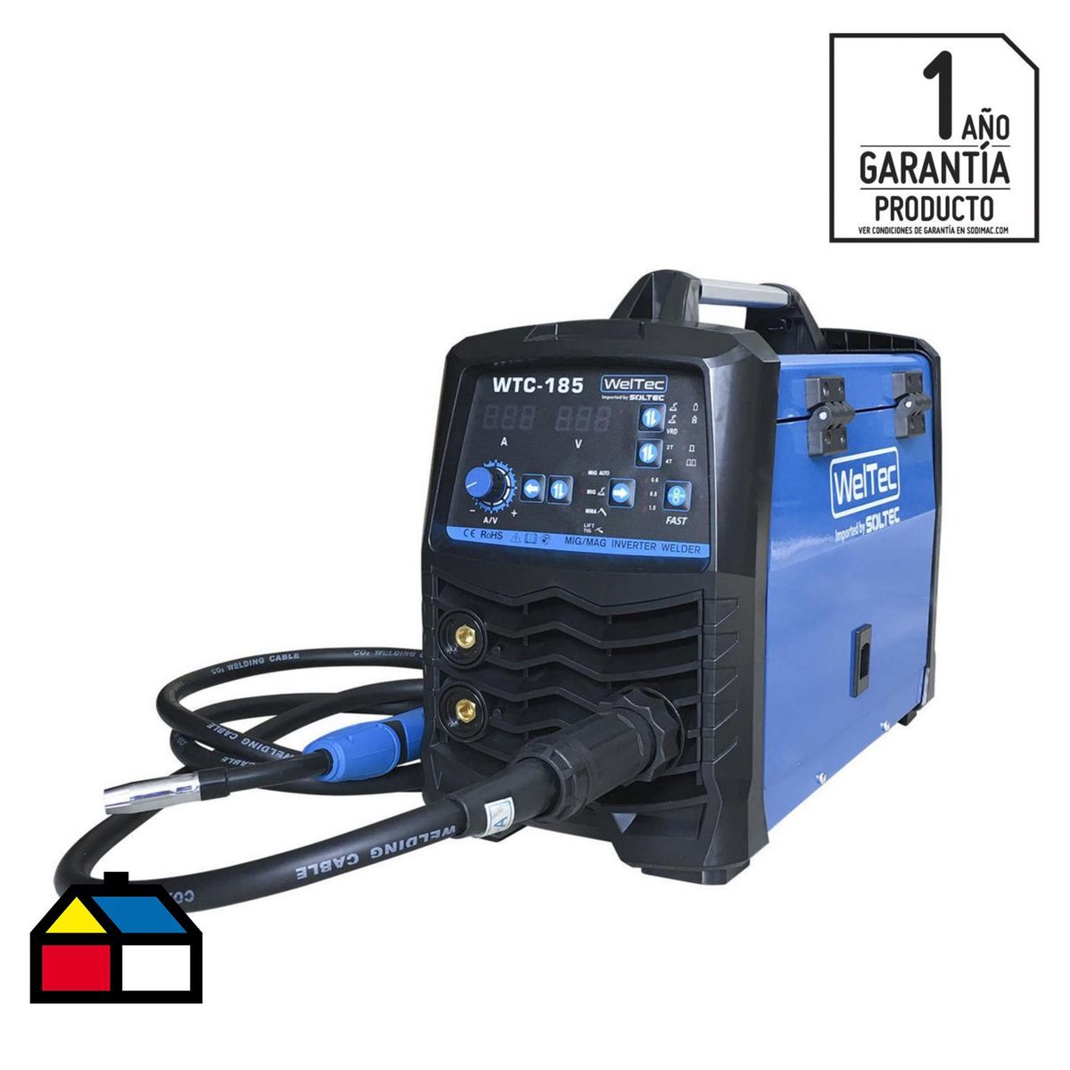 WELTEC - Soldadora arco manual,TIG y MIG 185 A