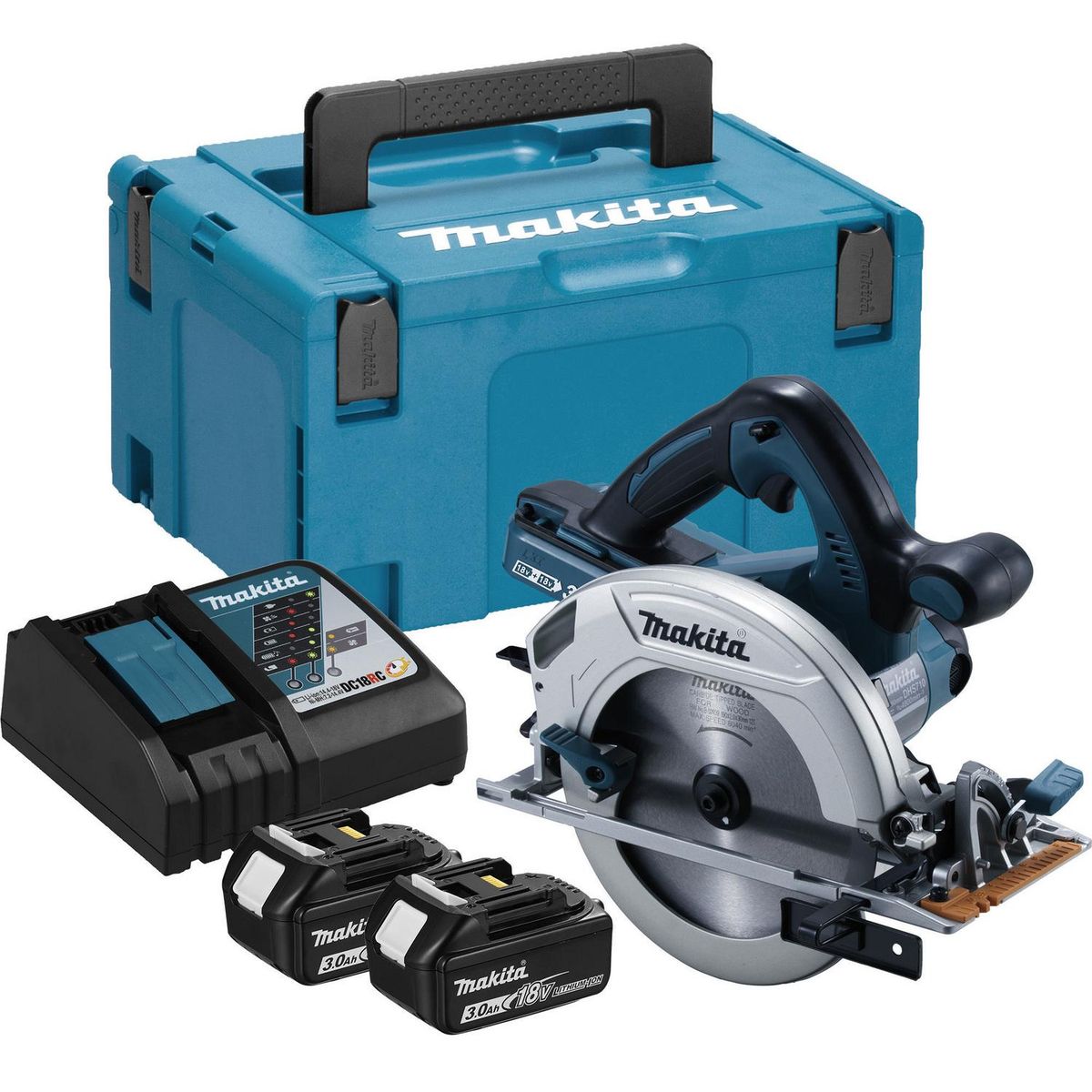 MAKITA - Sierra circular inalámbrica 7 1/4" 18V + 2 baterías