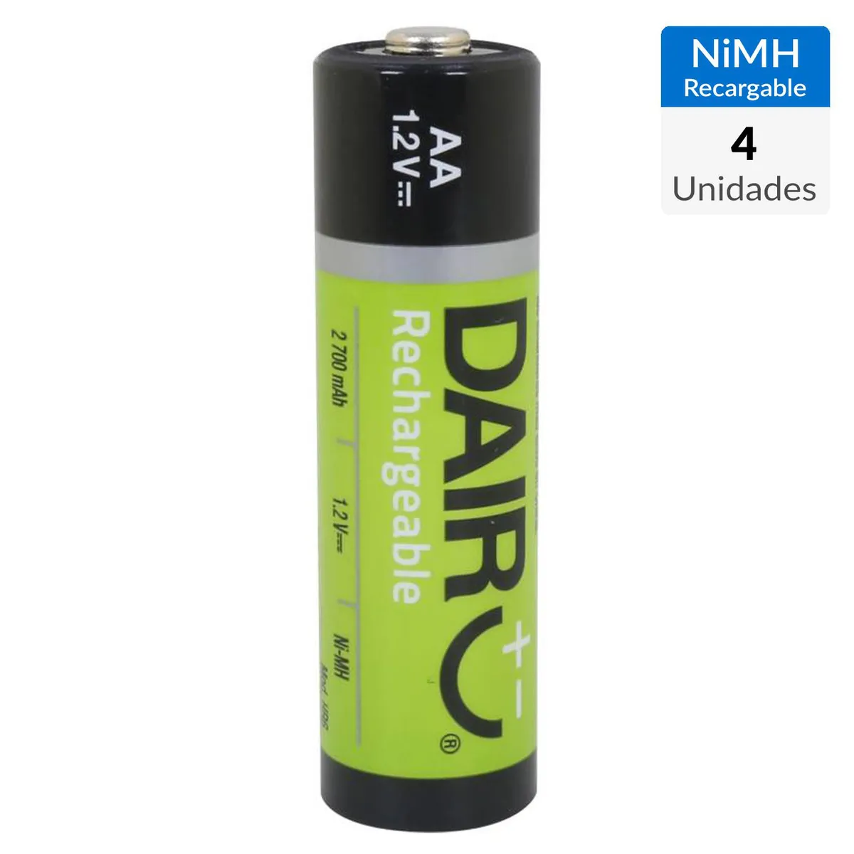 DAIRU - Pila recargable AAx4