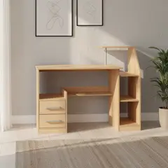 MOBIKIT - Escritorio Bilbao color café 120x50x98, cm 2 cajones