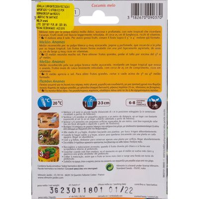 Imagen 2 del producto Semilla Melón 3 gr Sachet