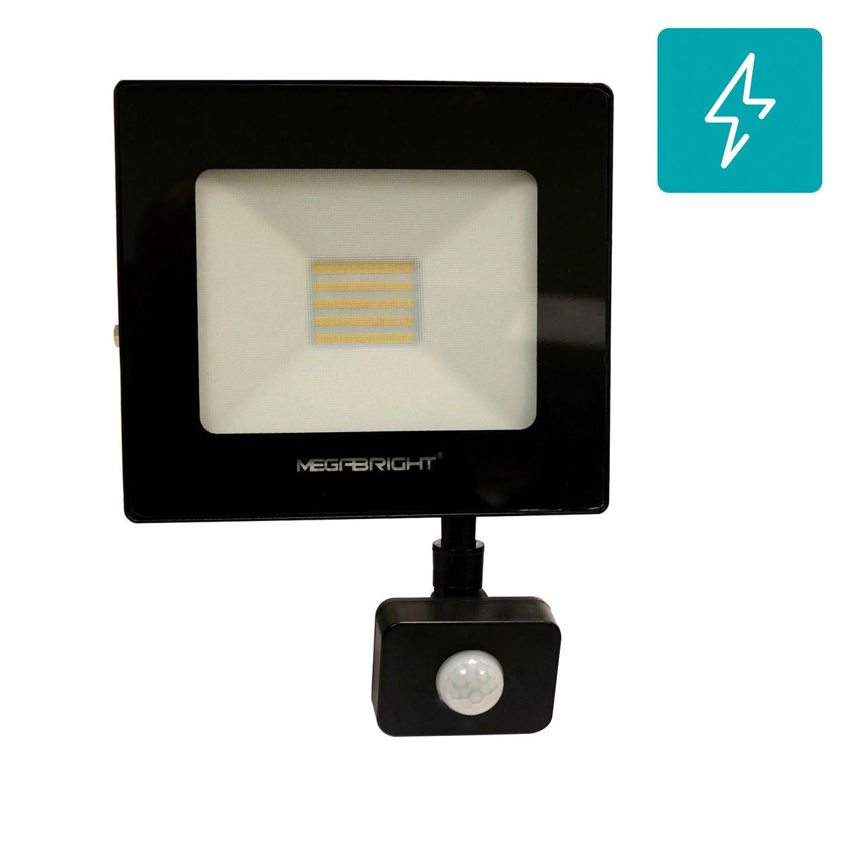 MEGABRIGHT - Foco proyector led 30 W con sensor 6000 k plano