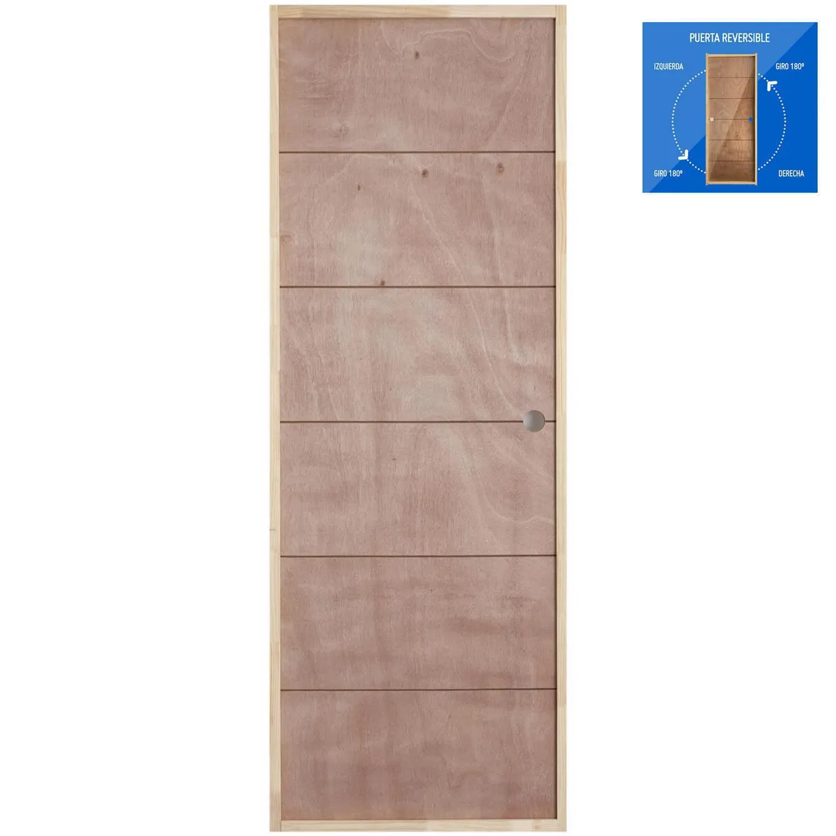 MAFORSA - Puerta Terciado Huilo Precolgada Dual con Perforación