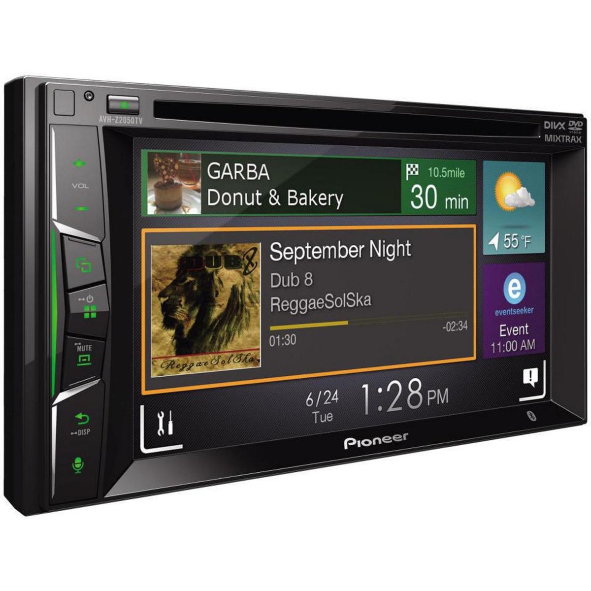 PIONEER - Radio para Auto Pioneer 2 Din Pantalla 6.2" Bluetooth Negro