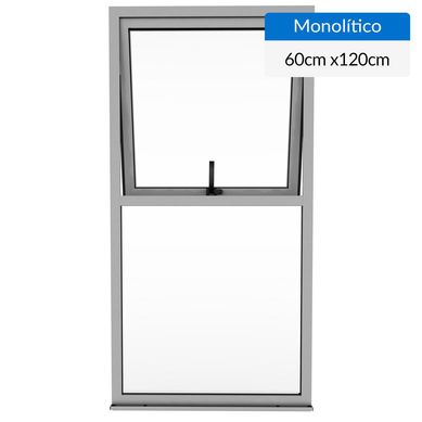 Ventana aluminio 60x120 cm monoltico mate fijo/proyectante