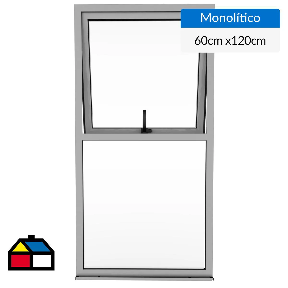 WINTEC - Ventana Aluminio Proyectante 60x120 cm Vidrio Monolítico Mate