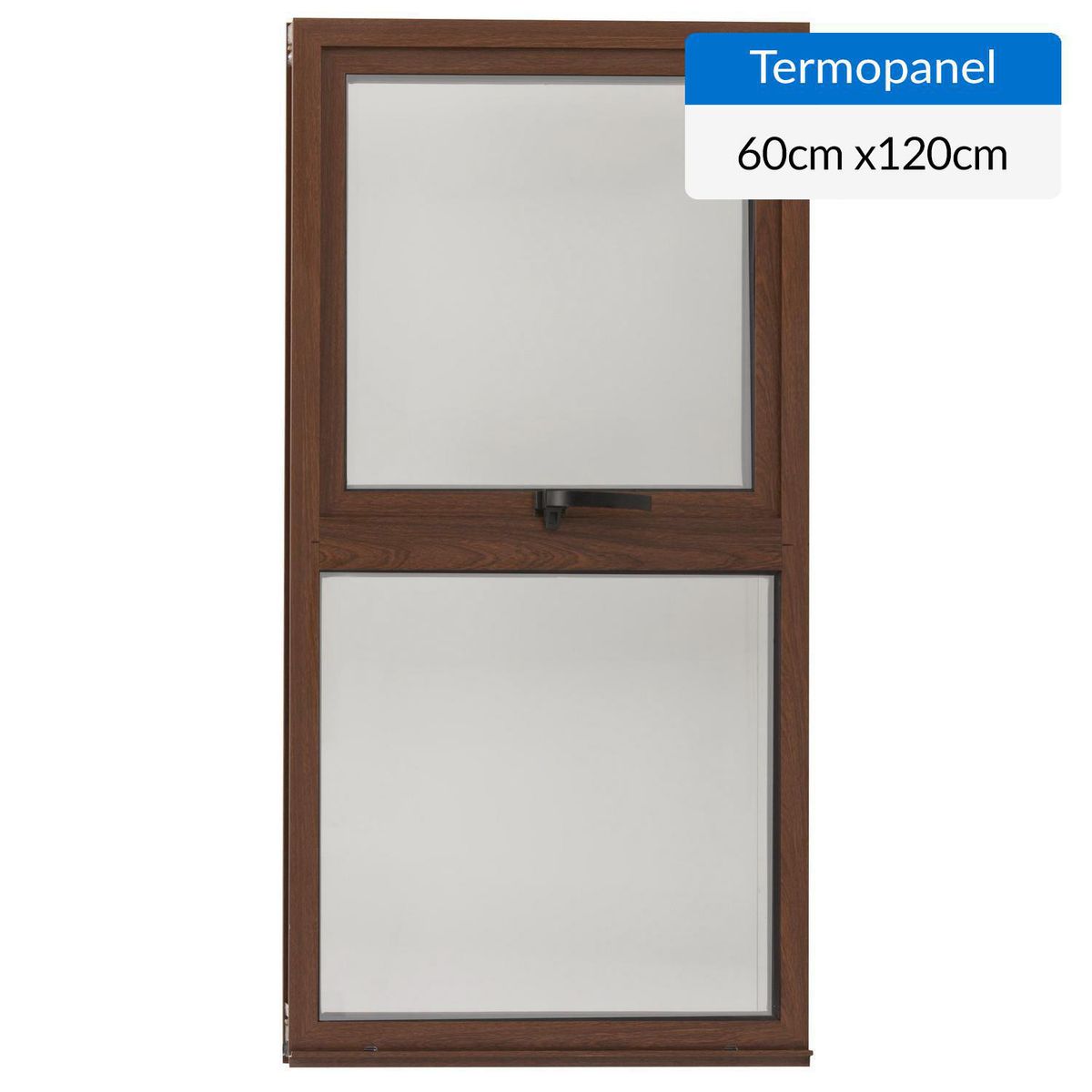 WINTEC - Ventana Aluminio Corredera 60x120 cm Vidrio Termopanel Madera