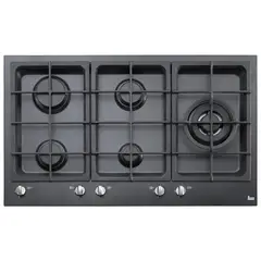 TEKA - Encimera Gas 5 Platos Negro EW-90 5G