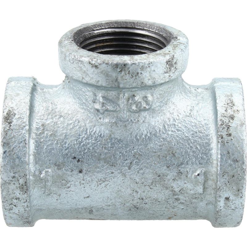 CALESAN - Tee Reducción Fe Galvanizado  1" x 3/4" 1u