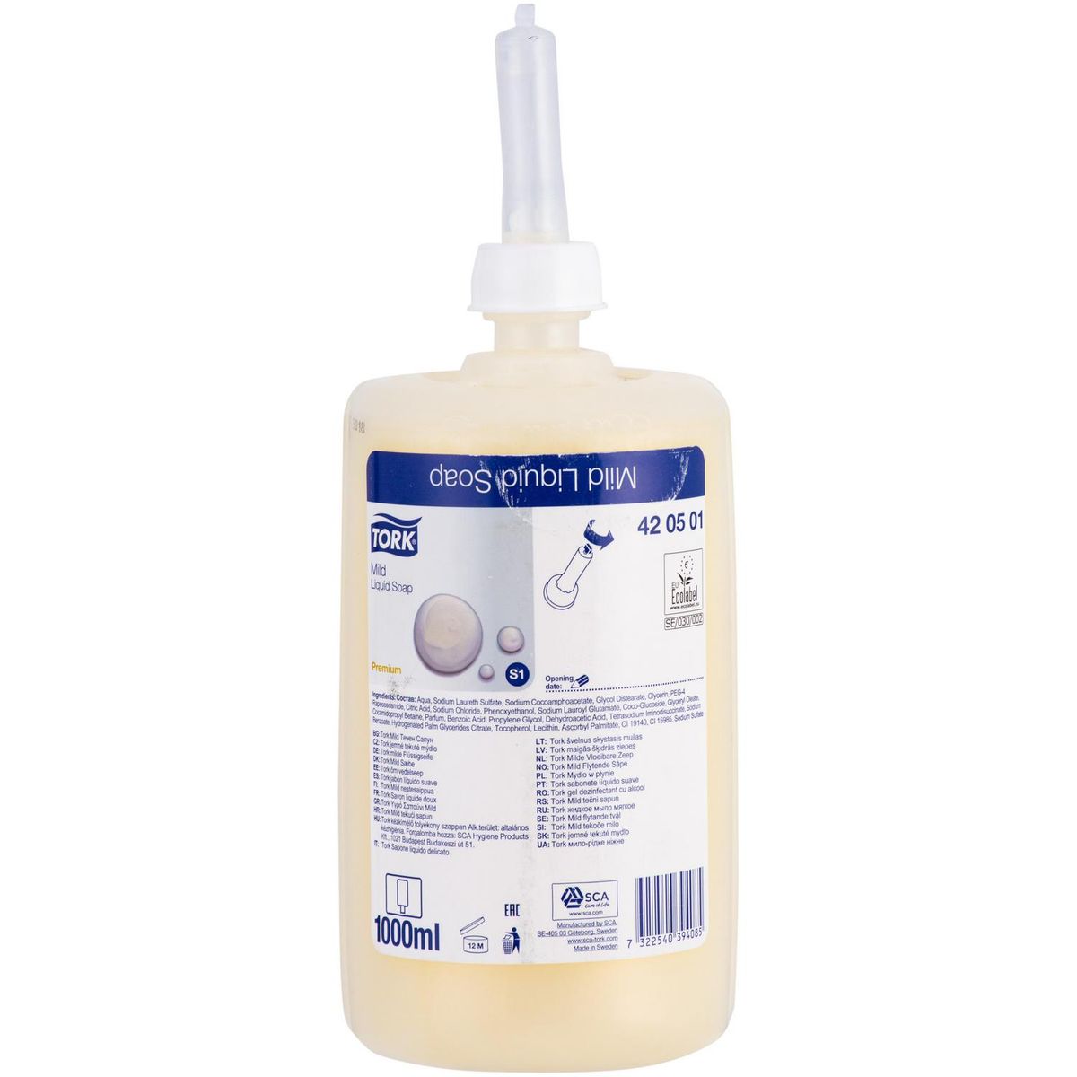 TORK - Jabón Líquido Suave Tork para Manos Glicerina 1 Litro