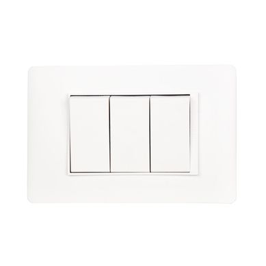 Interruptor triple (9/32) 10 A Blanco