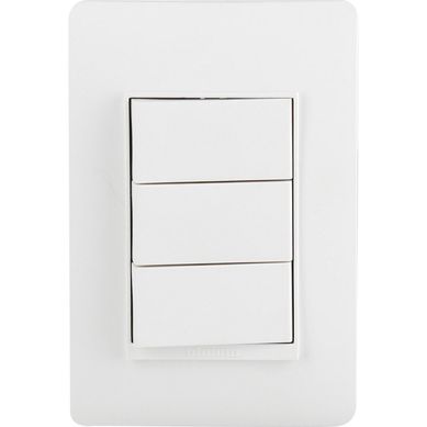 Interruptor conmutador triple (9/24) 10 A Blanco