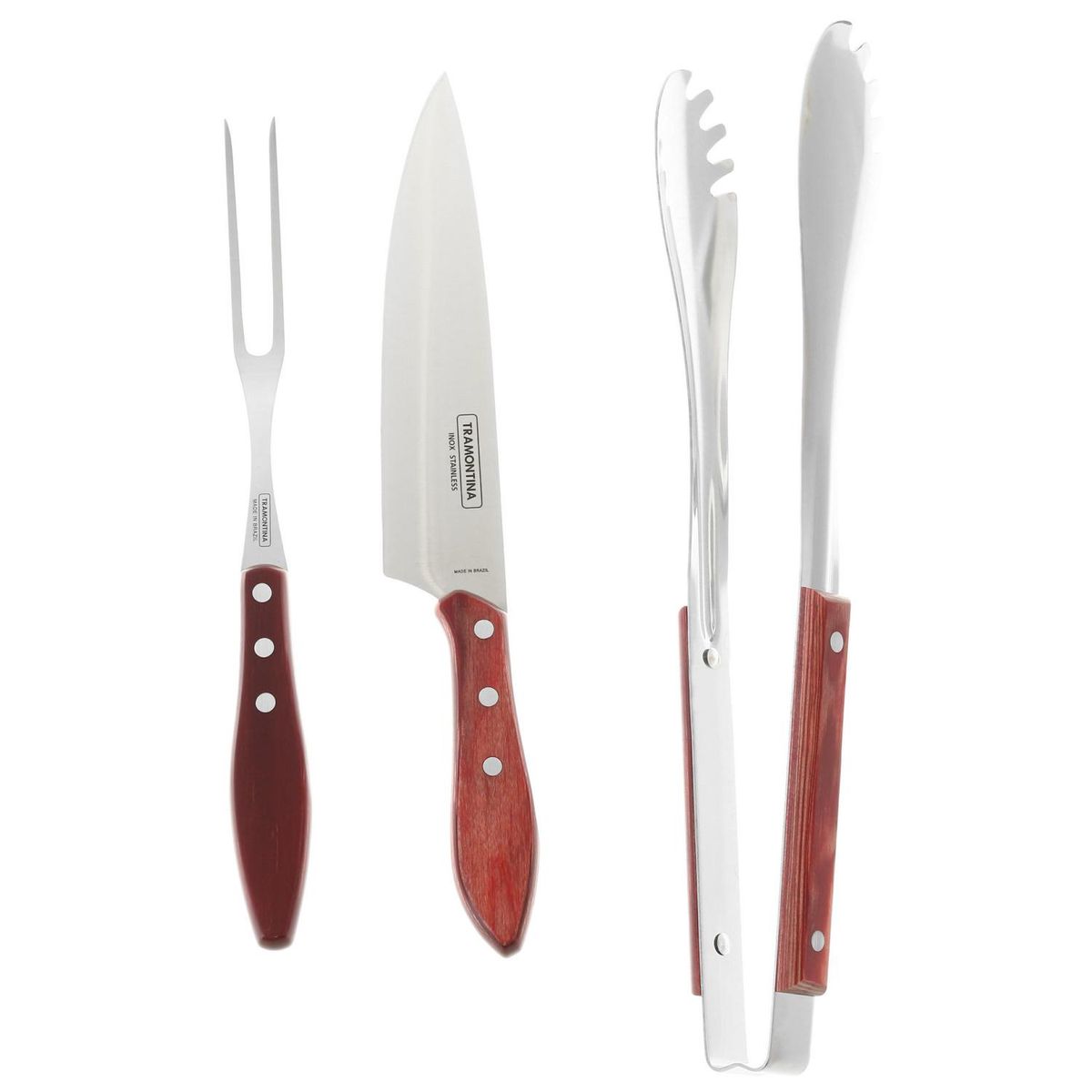 TRAMONTINA - Juego para asado 3 piezas polywood