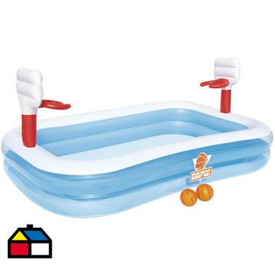 Piscina inflable campo basketball