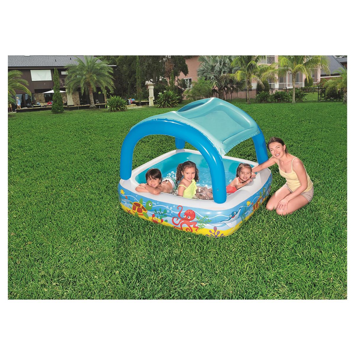 BESTWAY - Piscina inflable play pool con parasol
