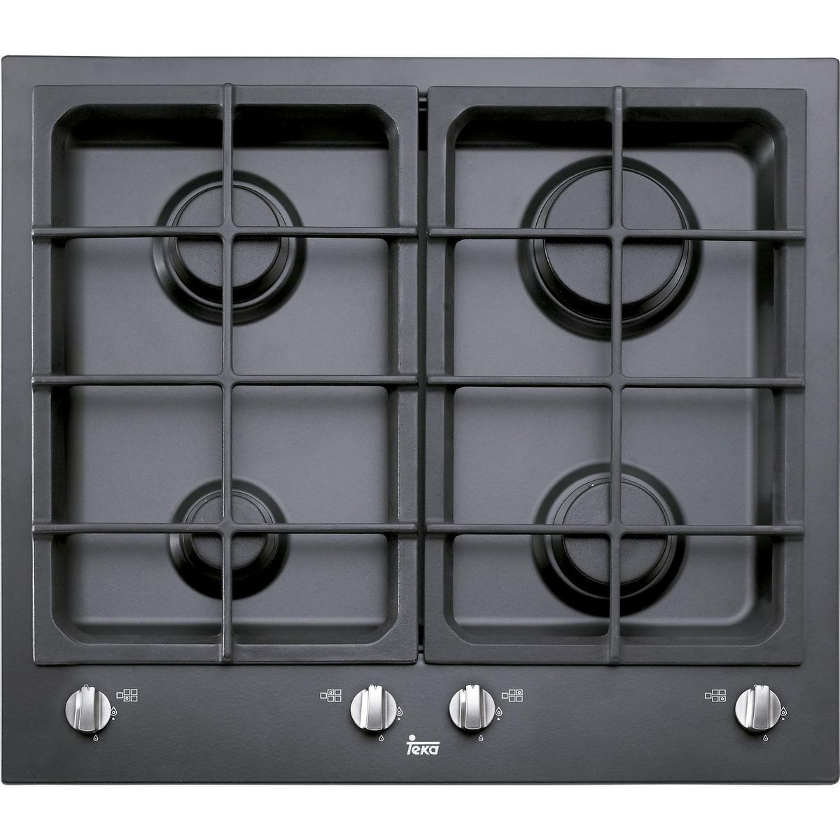 TEKA - Encimera Gas Licuado 4 Platos Negro EW-60 4G