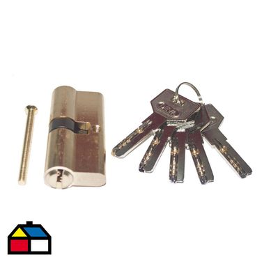 Cilindro multipunto seguridad bronce 5 llaves