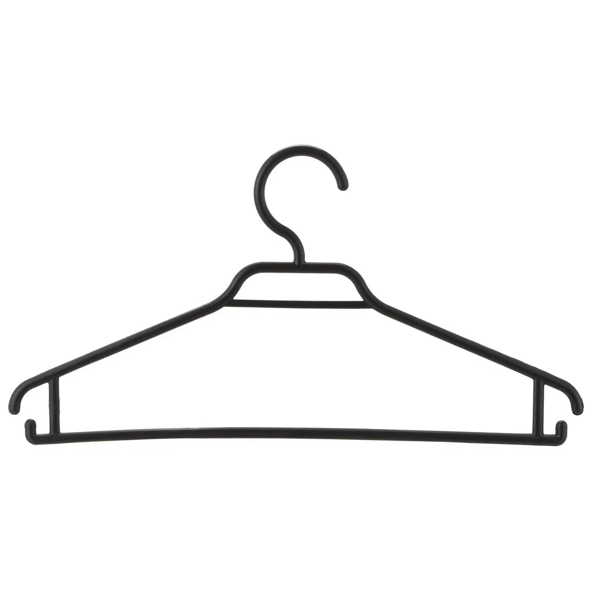 MEGAPLAST - Set 15 colgadores plásticos negro