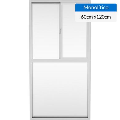 Ventana PVC 60x120 cm monoltico blanco corredera