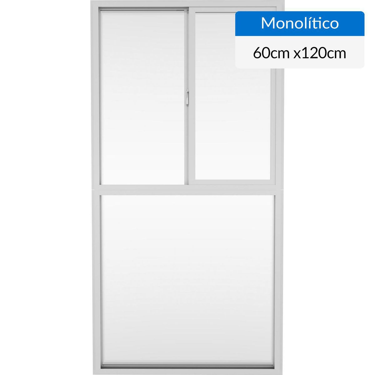 WINTEC - Ventana PVC 60x120 cm monolítico blanco corredera